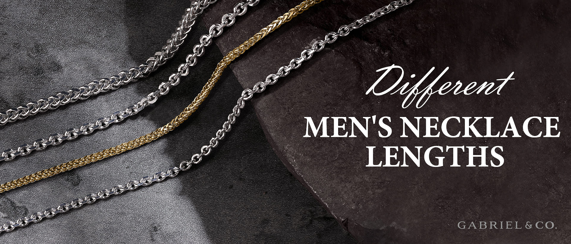 Necklace lengths sale on men